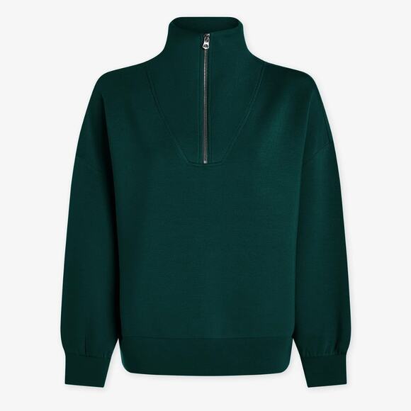 Varley Hawley Half-Zip Sweat Forest Green Double Soft-S - Picture 4 of 11